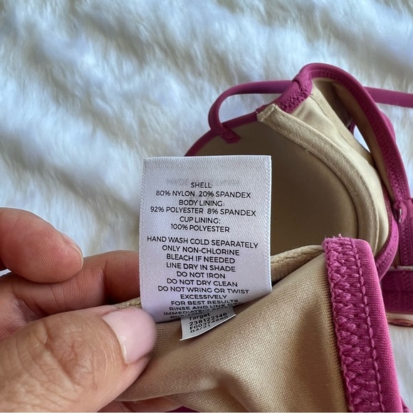 Women's Light Lift Bralette Bikini Top - Shade & Shore Pink 34B - Picture 15 of 17